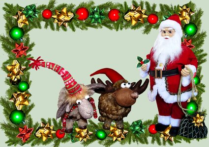 Greeting card santa