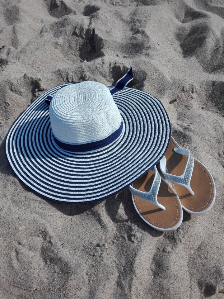 Slippers beach sand