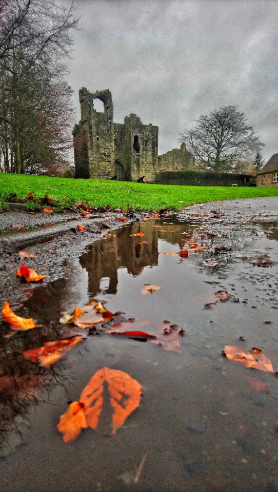 Autumn gray castle