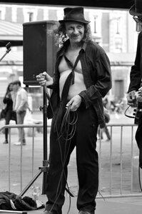 Feast of music singer black and white