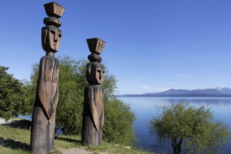 Patagonia statues indigenous art