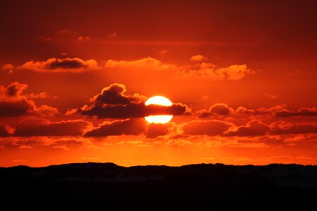 Sunset north sea evening