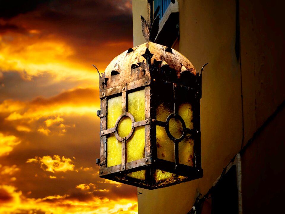 Old historically sunset