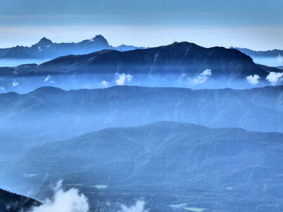 Mountaineering dobratsch mountain
