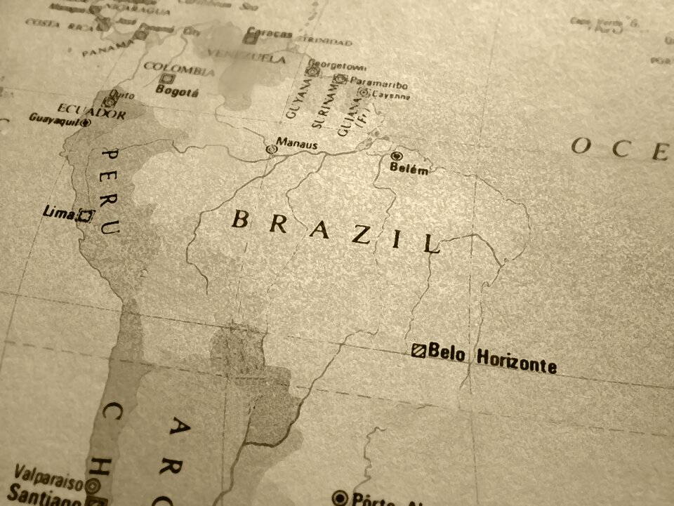 Map brazil america