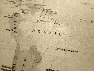 Map brazil america