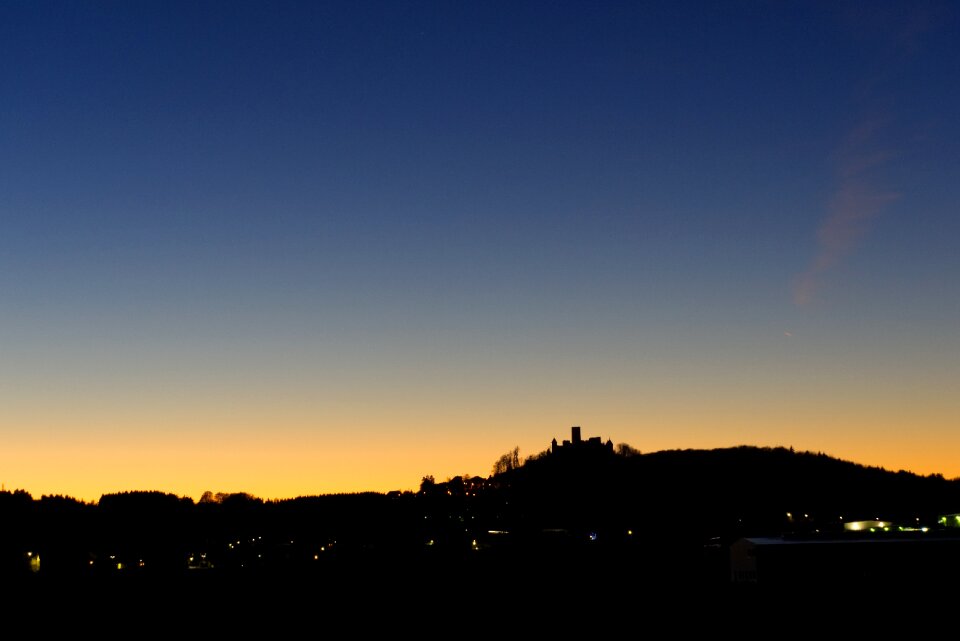 Castle nürburg silhouette photo