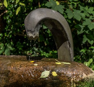 Wet drip water fountain photo