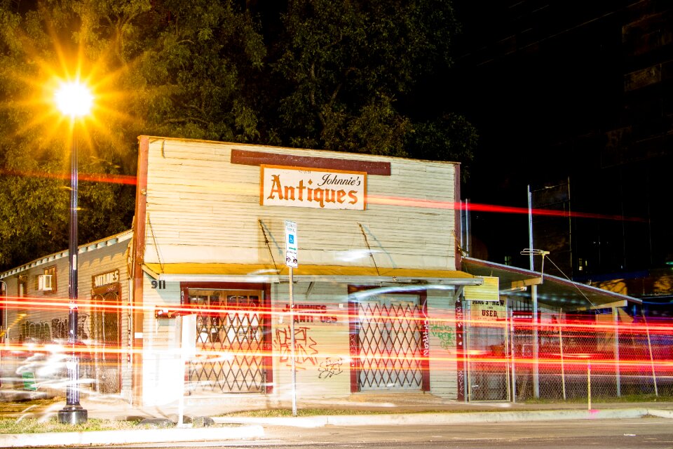 Night antique store rustic