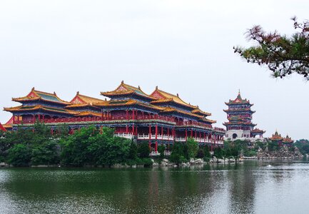 China ancient architecture far to see photo