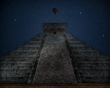 Pyramid yucatan maya photo