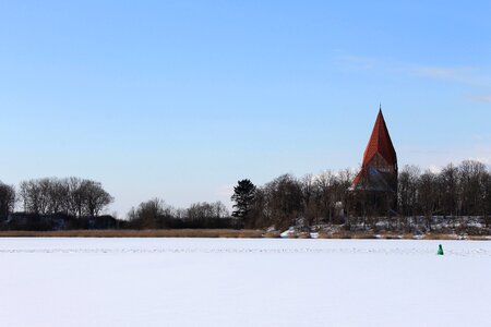 Church steeple sky coast