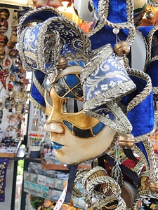 Blue face carnival