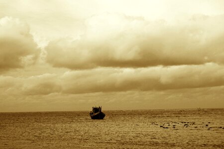 The sea ship nautical