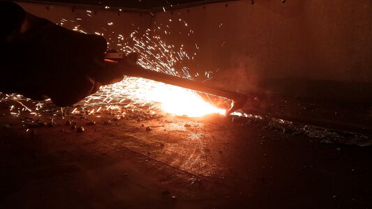 Production flame welder photo