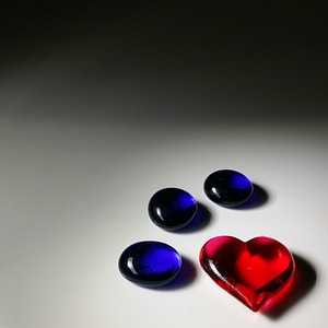 Background heart glass