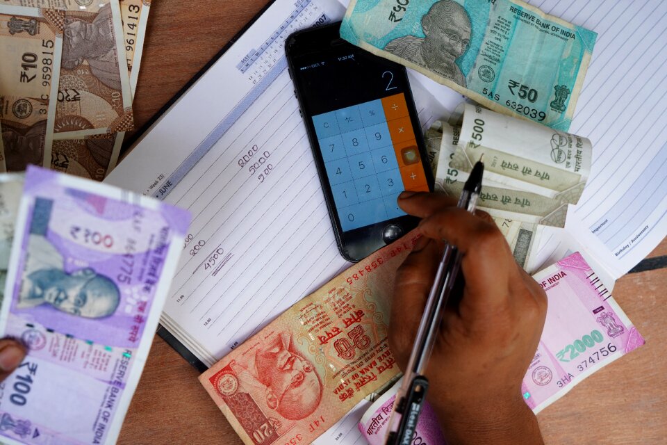 Indian currency giving letter - document