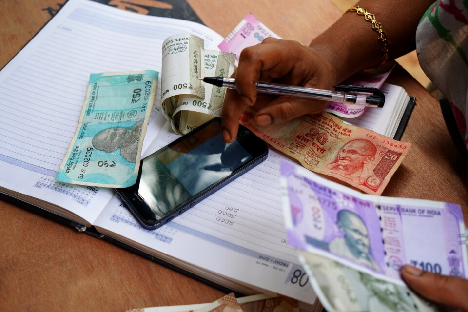 Indian currency giving letter - document