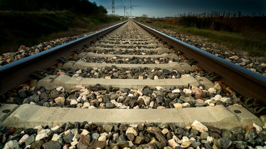 Railway transport rails photo