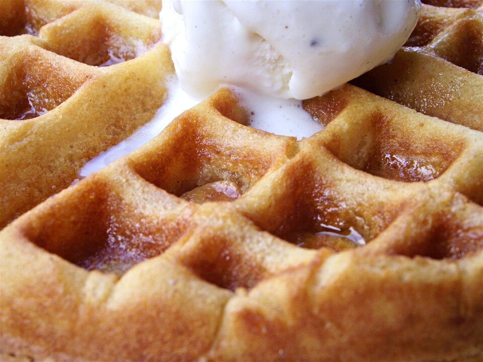 Melting creamy close up