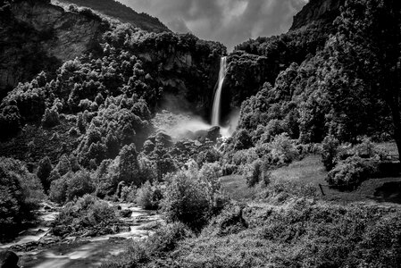 River gray waterfall photo