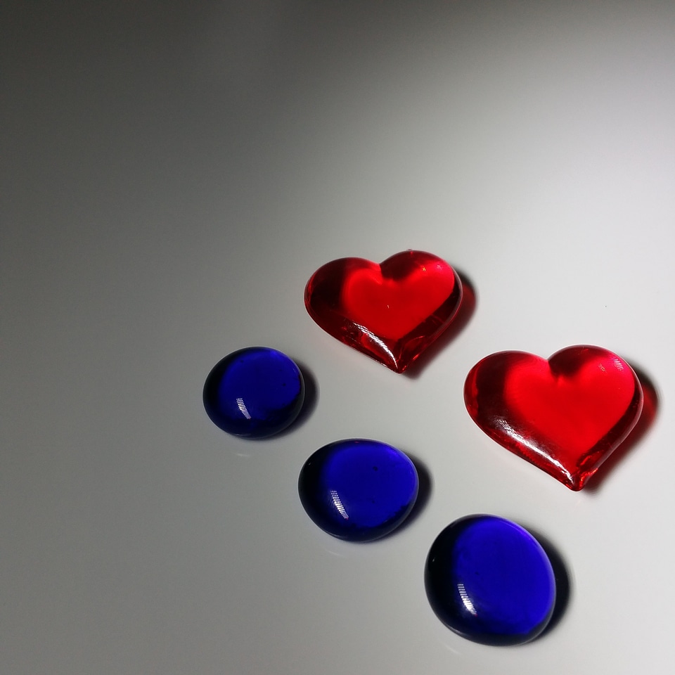 Background heart glass