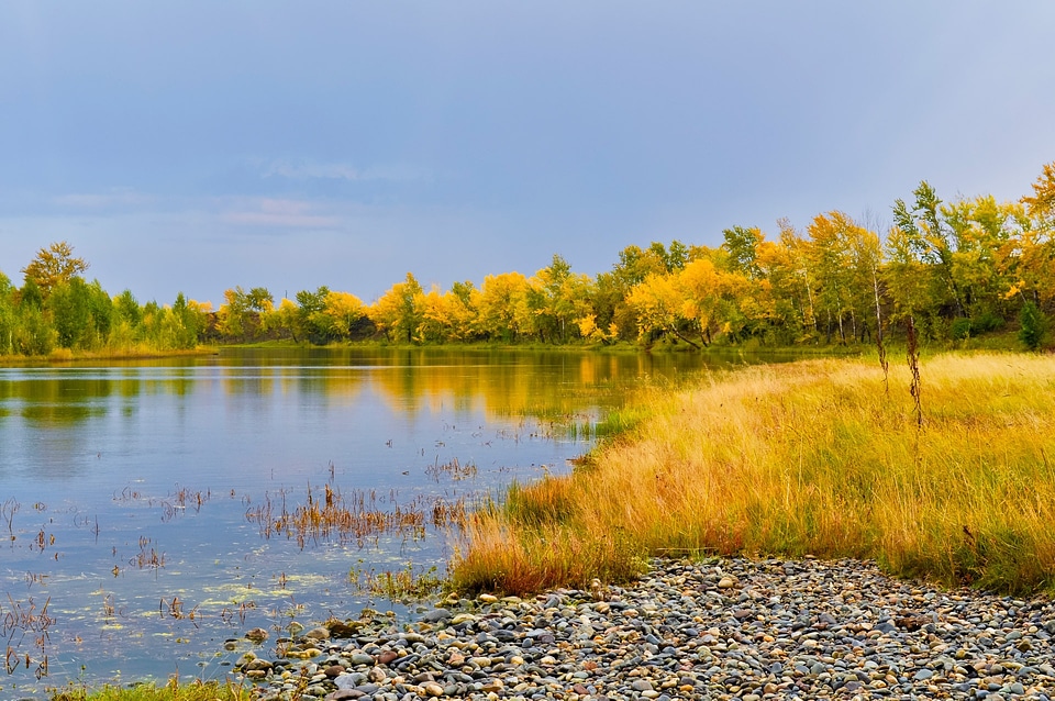 Sky autumn river