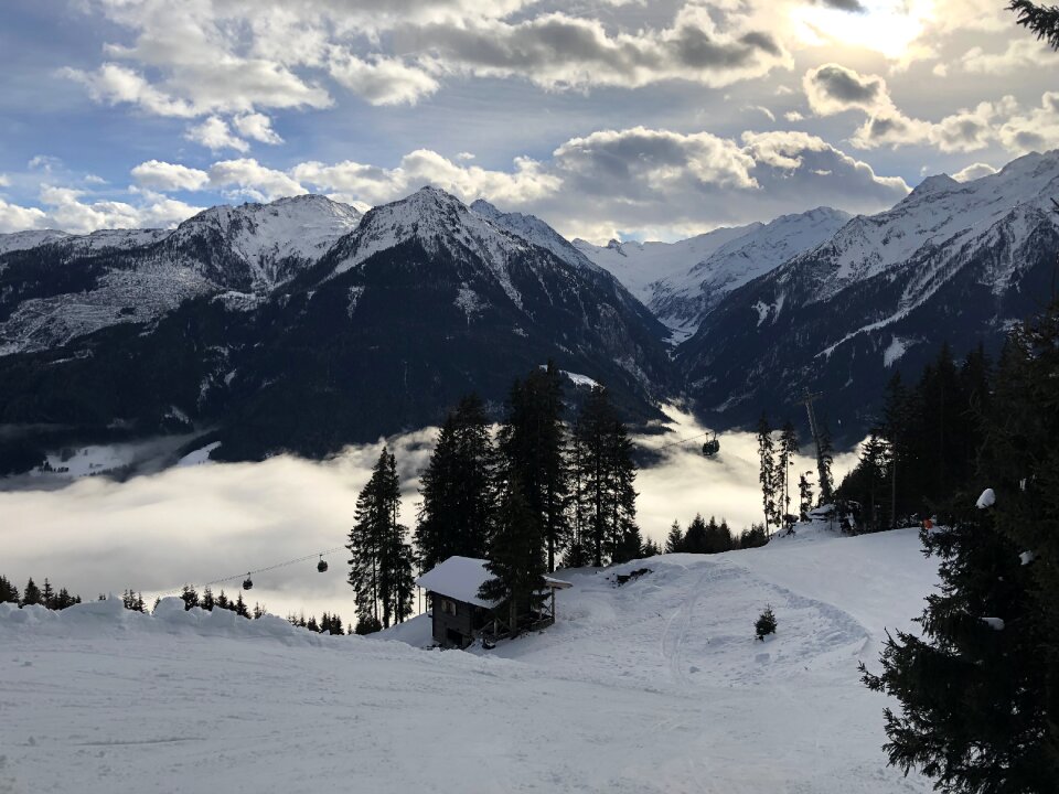 Landscape snow panorama
