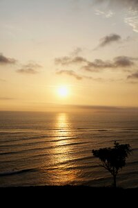 Beach landscape sunset photo