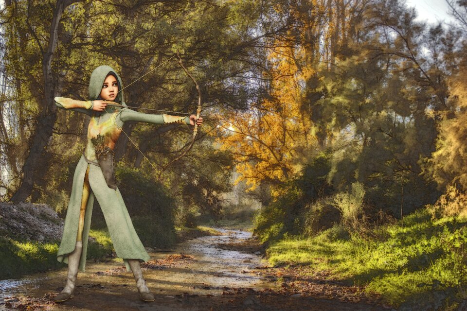 Forest fantasy photomontage