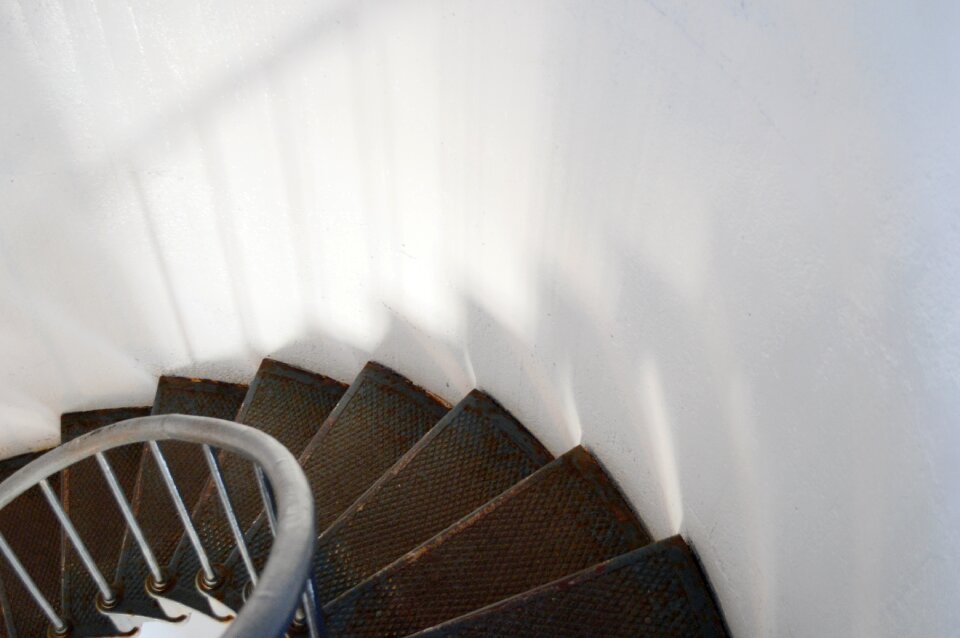 Spiral metal railing photo