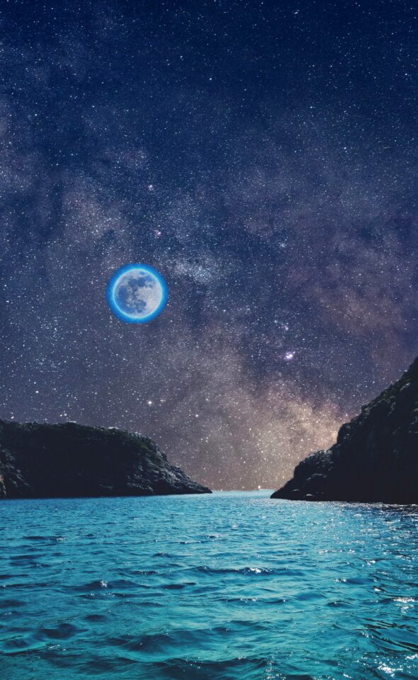 Shining star phone wallpaper blue phone