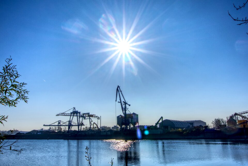 Port crane loading