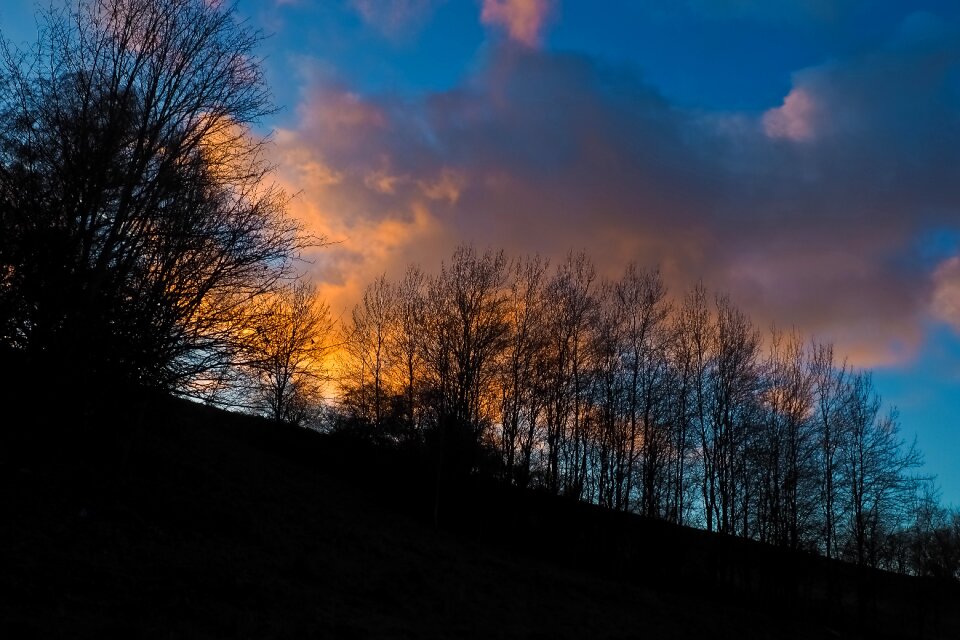 Landscape sunset sky