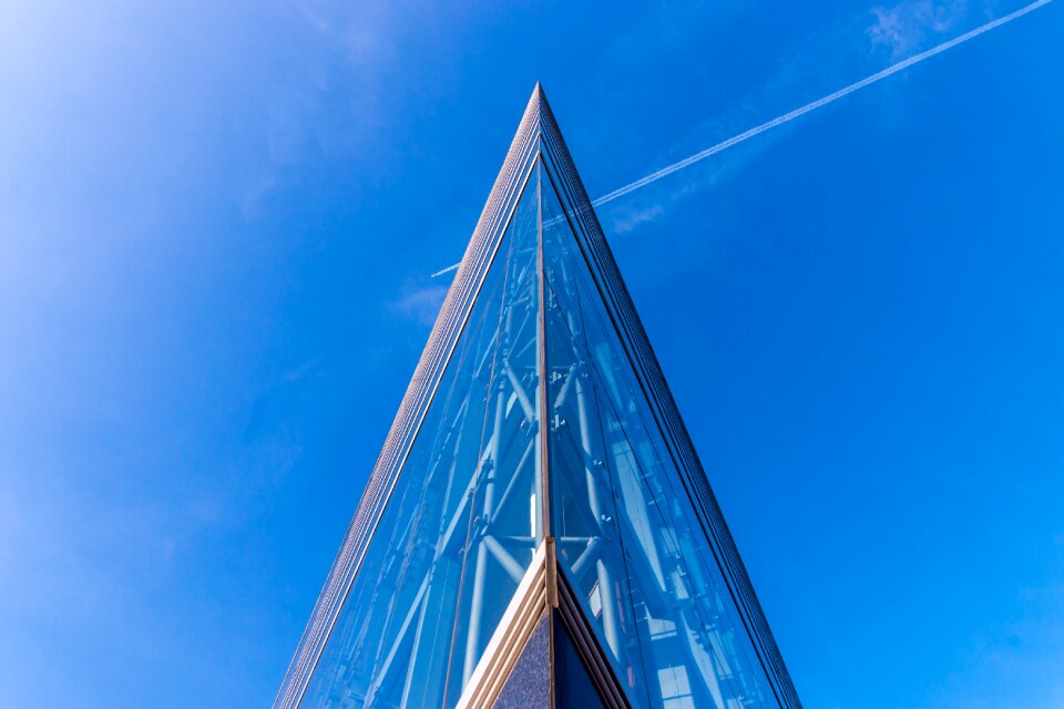 Abstract glass facade skyscraper