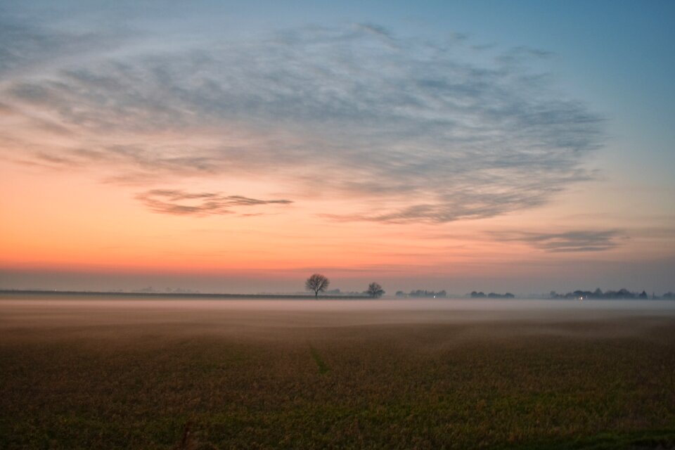 Landscape sun twilight