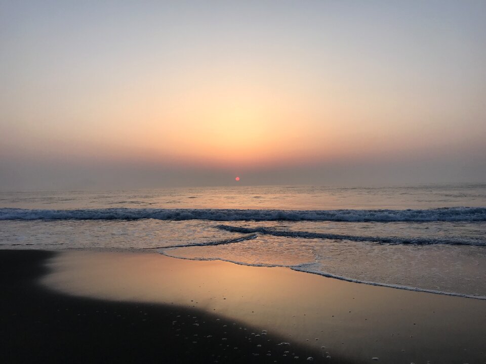 Sea sunrise new year's