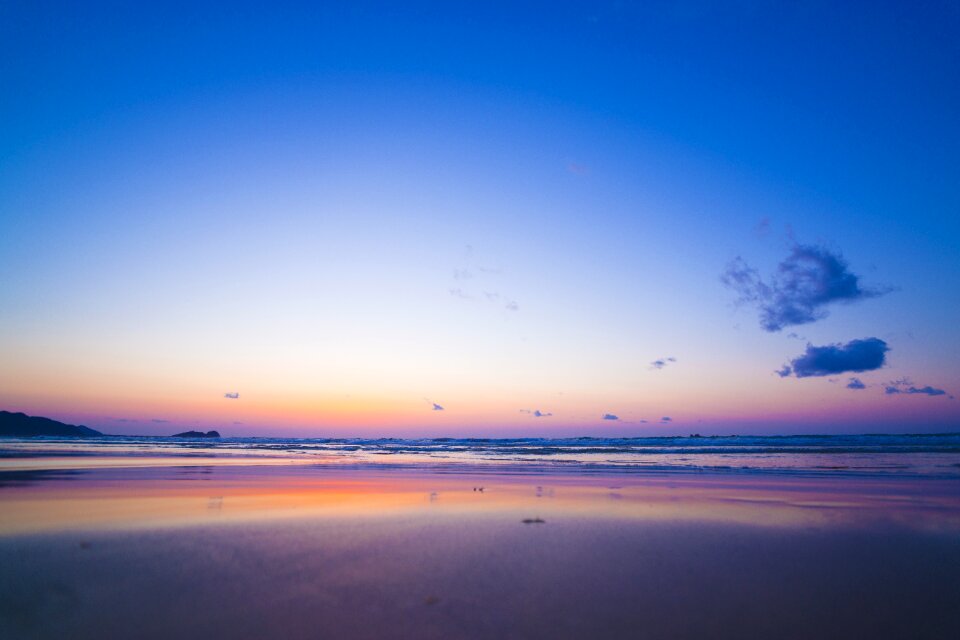 Seascape a quiet sunset