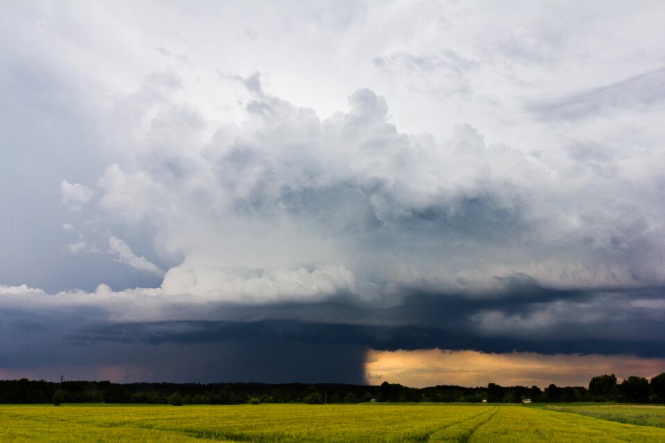 Storm hunting meteorology a thunderstorm cell photo
