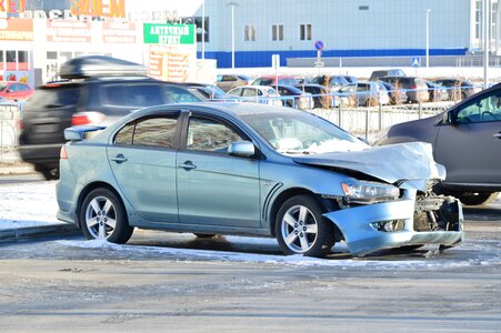 Accident machine road photo