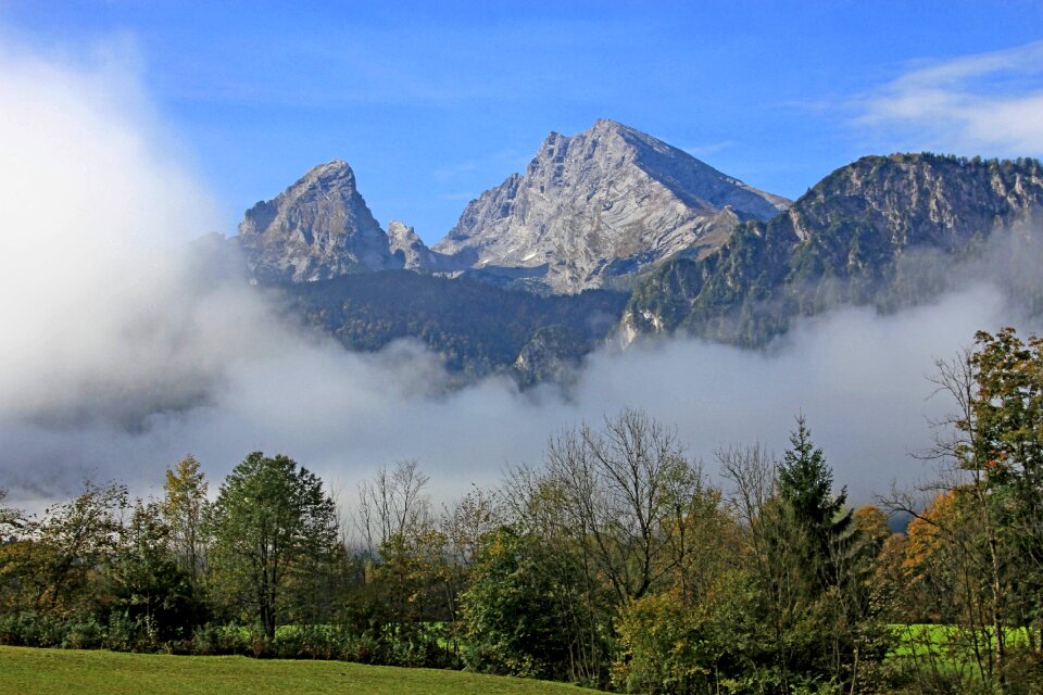 Landscape panorama fog