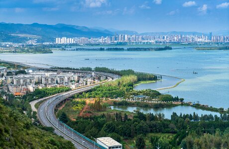 In yunnan province kunming dianchi lake photo