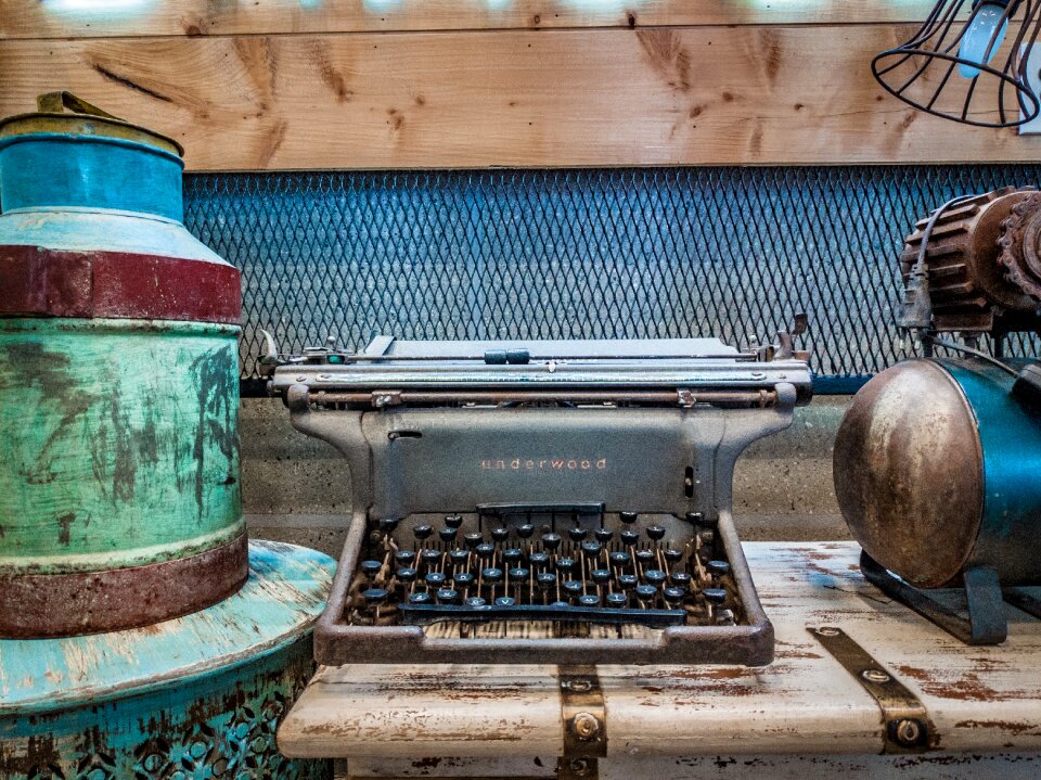 Vintage old vintage typewriter
