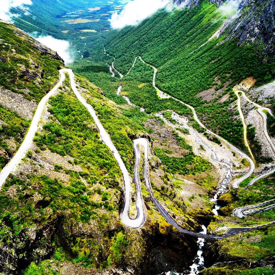 Serpentine nature road