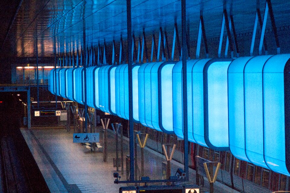 Building blue lighting