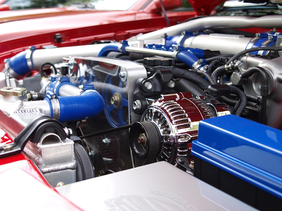 Automobile motor engine compartment