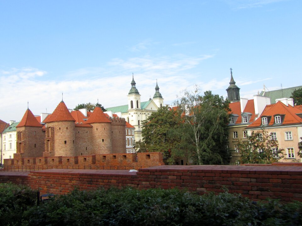 Warsaw old town towers