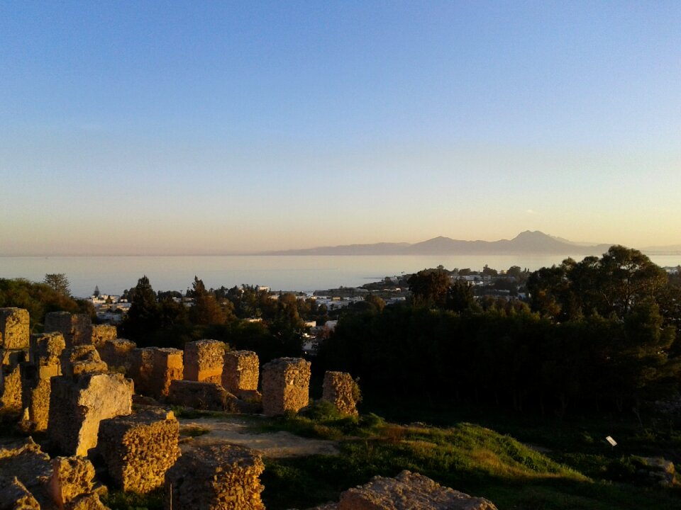 Carthage ruins sunset