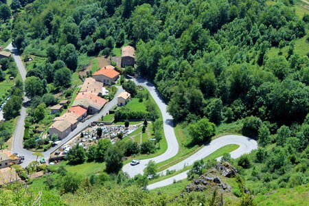 Aerial view france village