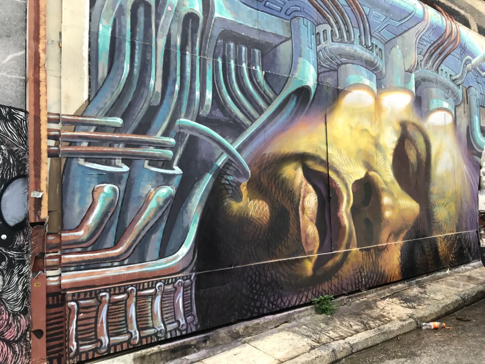 Graffiti mural hauswand